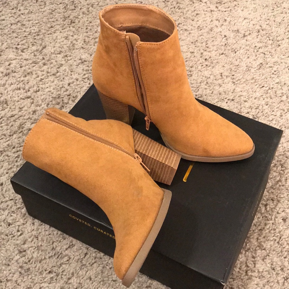 Lulus Annelise Camel ankle boots